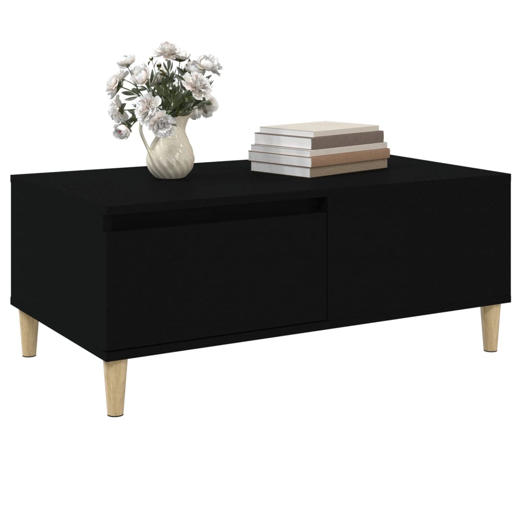 vidaXL Couchtisch Schwarz 90x50x36,5 cm Holzwerkstoff