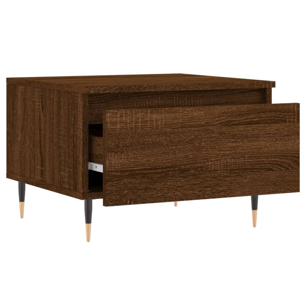 vidaXL Couchtisch Braun Eichen-Optik 50x46x35 cm Holzwerkstoff