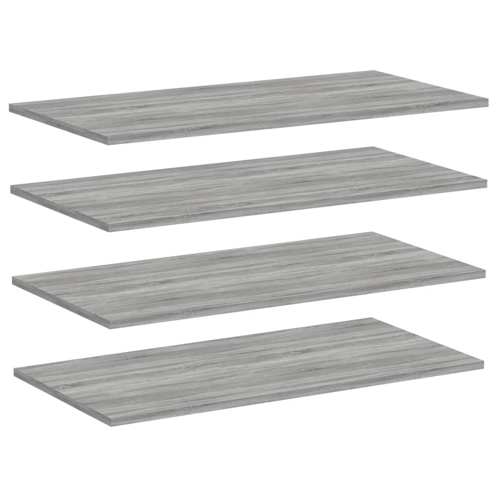 vidaXL Wandregale 4 Stk. Grau Sonoma 80x40x1,5 cm Holzwerkstoff