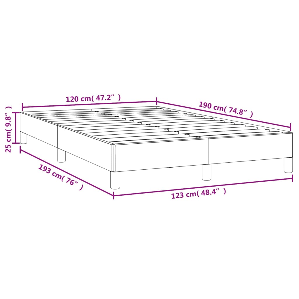 vidaXL Bettgestell Hellgrau 120x190 cm Stoff