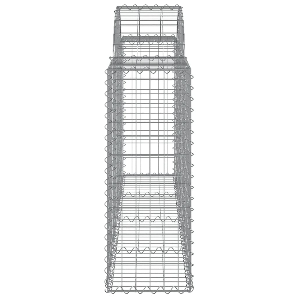 vidaXL Gabionen mit Hochbogen 3 Stk. 200x30x80/100 cm Verzinktes Eisen