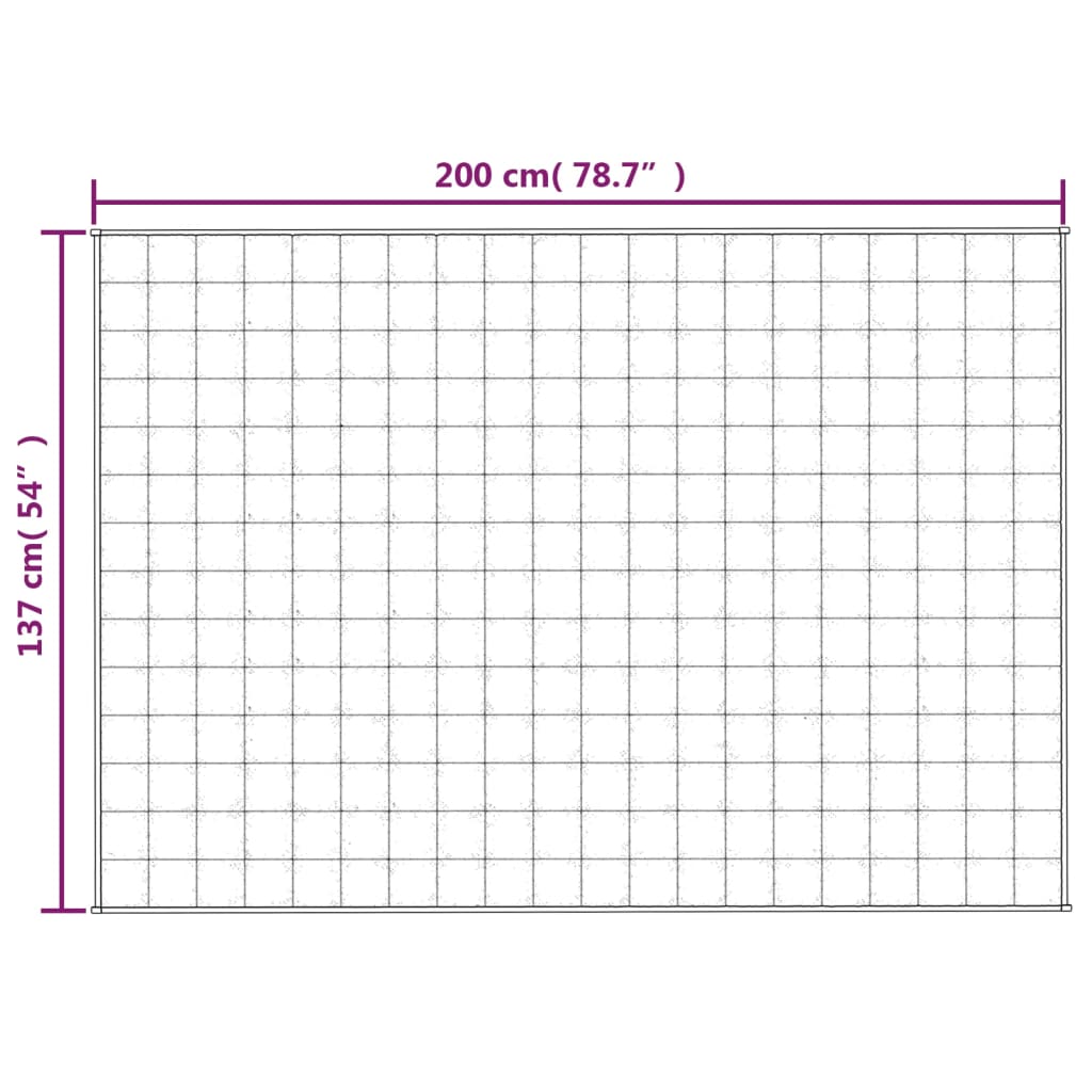 vidaXL Gewichtsdecke Grau 137x200 cm 10 kg Stoff