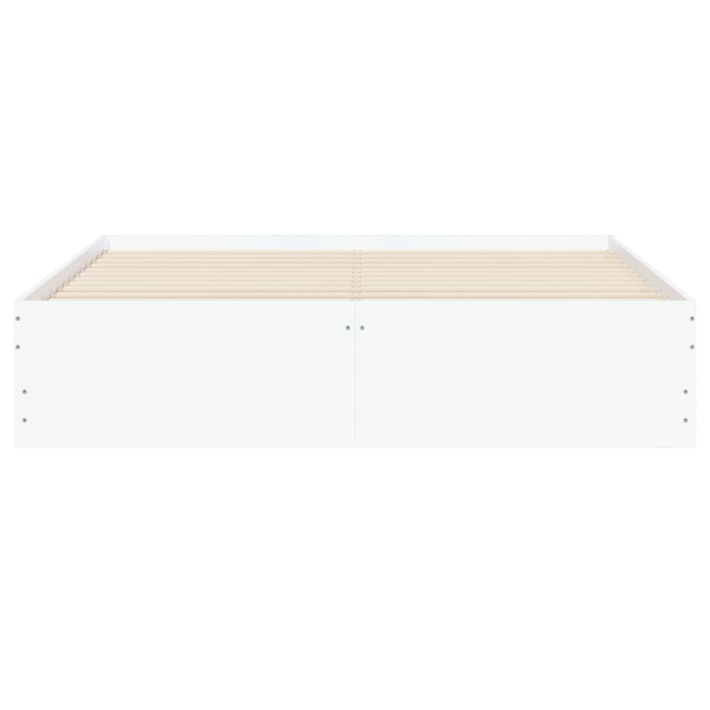 vidaXL Bettgestell mit Schubladen Weiß 150x200 cm Holzwerkstoff