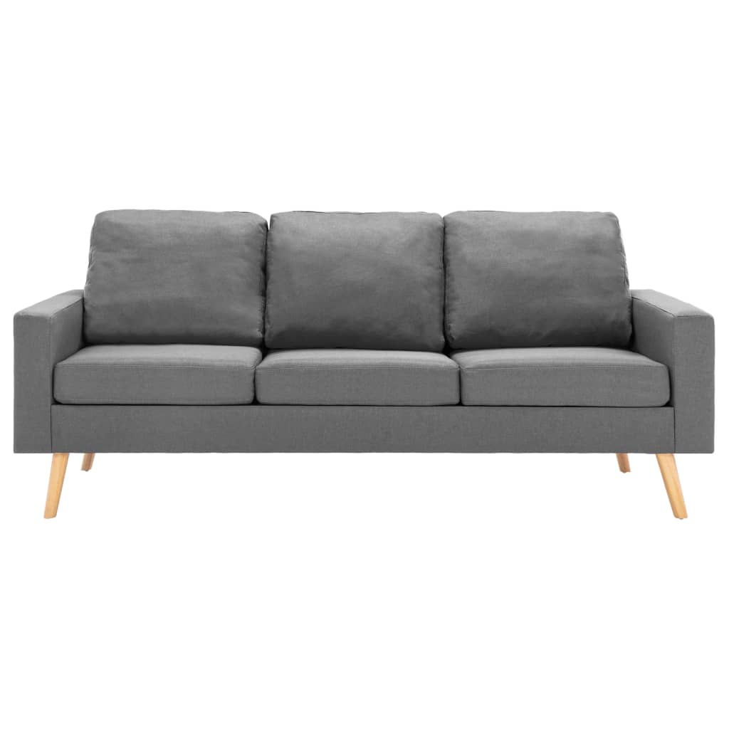 vidaXL 3-Sitzer-Sofa Hellgrau Stoff