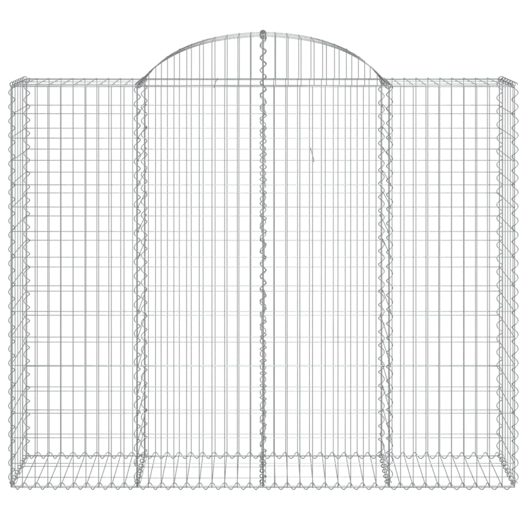 vidaXL Gabionen mit Hochbogen 5 Stk. 200x50x160/180cm Verzinktes Eisen