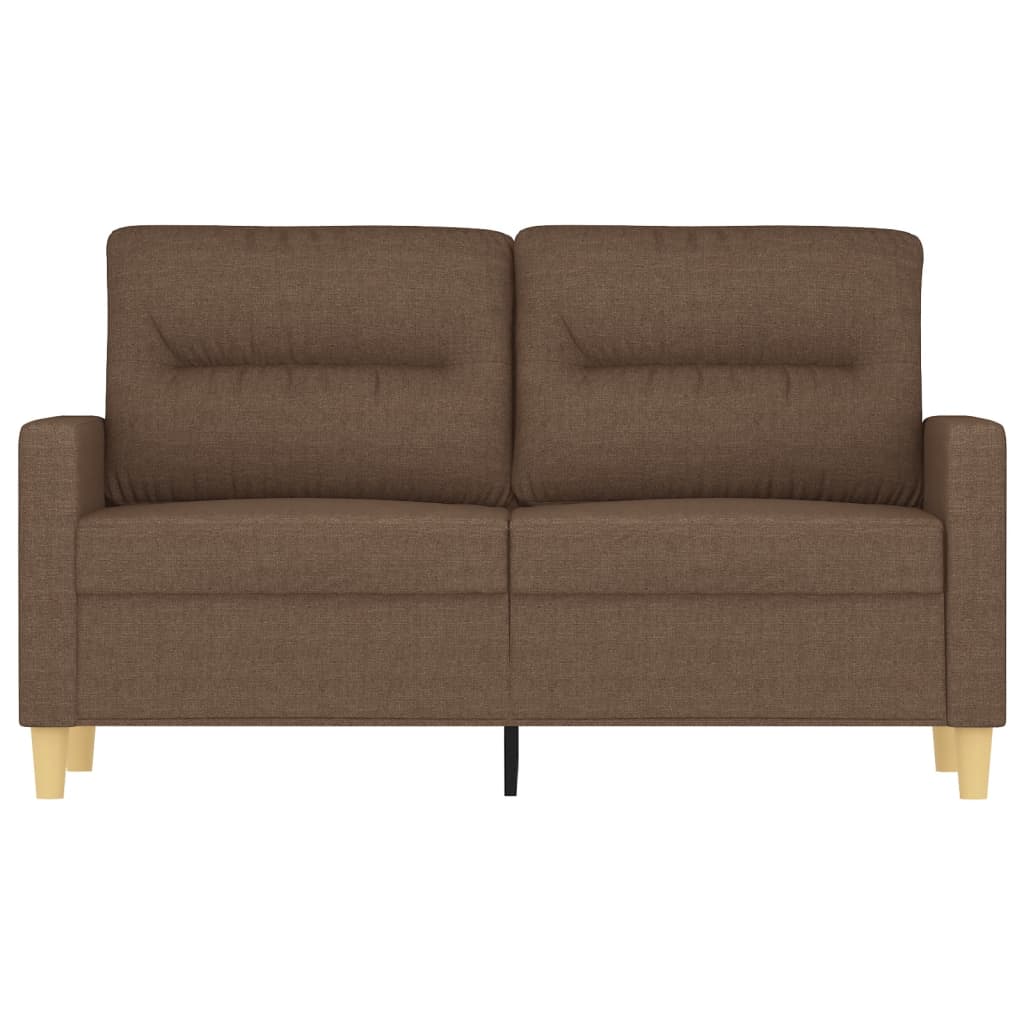 vidaXL 2-Sitzer-Sofa Braun 120 cm Stoff