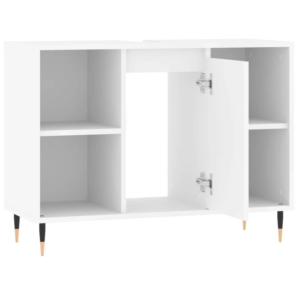 vidaXL Badschrank Weiß 80x33x60 cm Holzwerkstoff