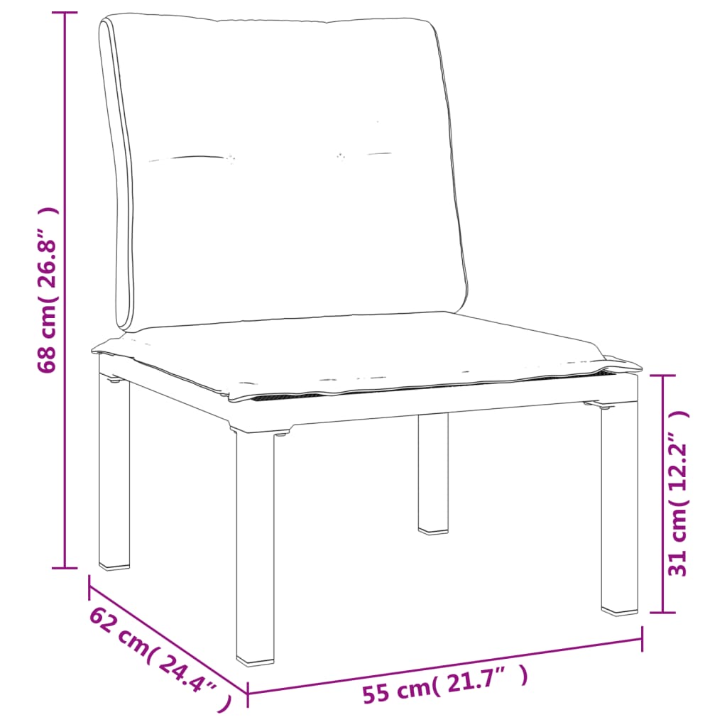 vidaXL 3-tlg. Garten-Lounge-Set Schwarz und Grau Poly Rattan