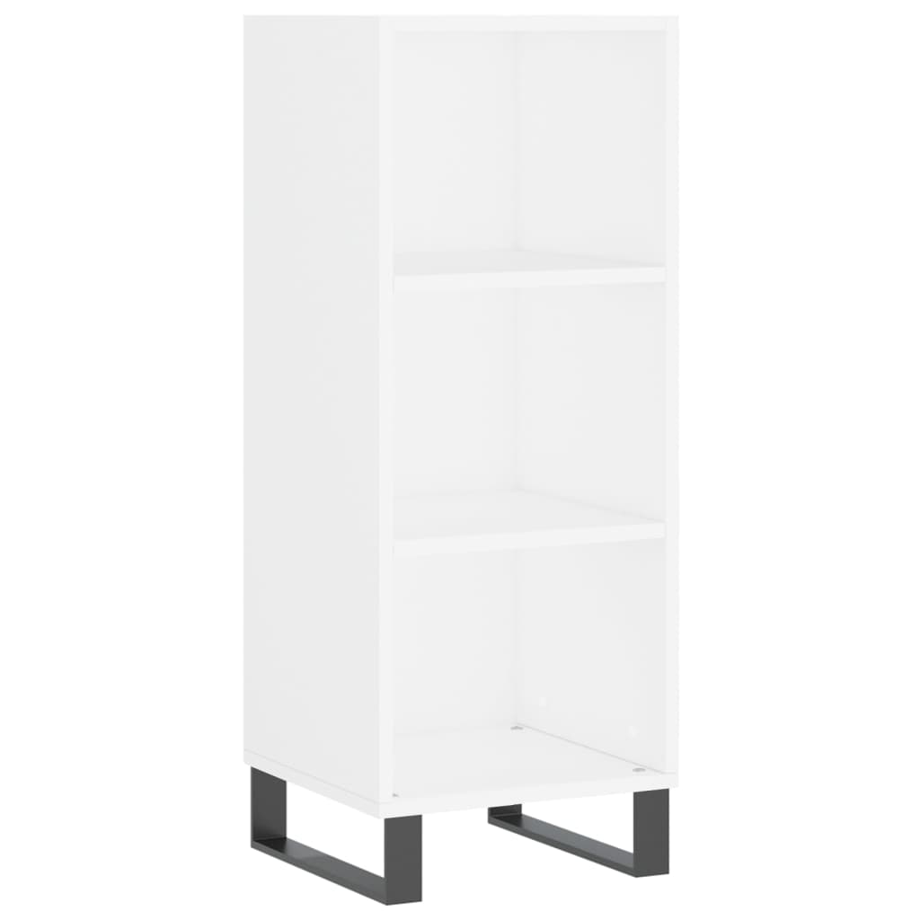 vidaXL Highboard Hochglanz-Weiß 34,5x32,5x180 cm Holzwerkstoff