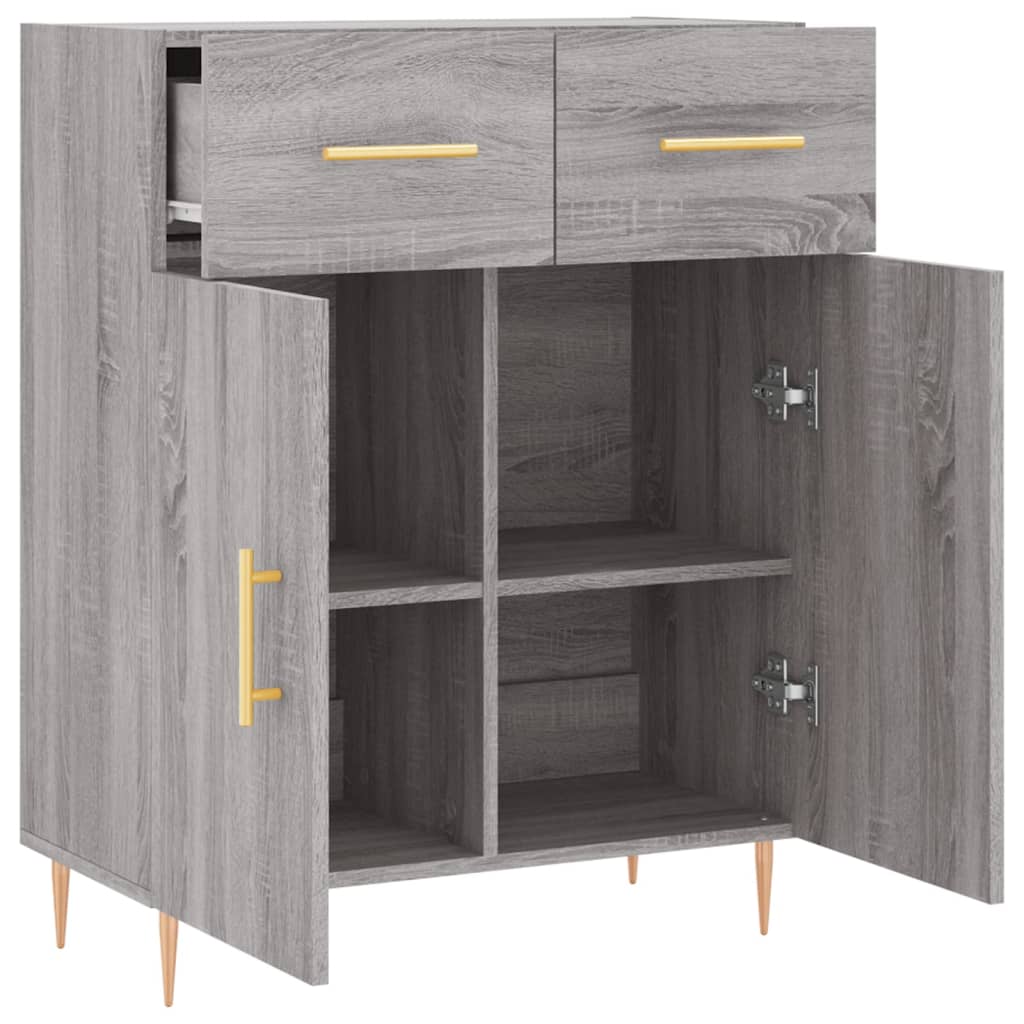 vidaXL Sideboard Grau Sonoma 69,5x34x90 cm Holzwerkstoff