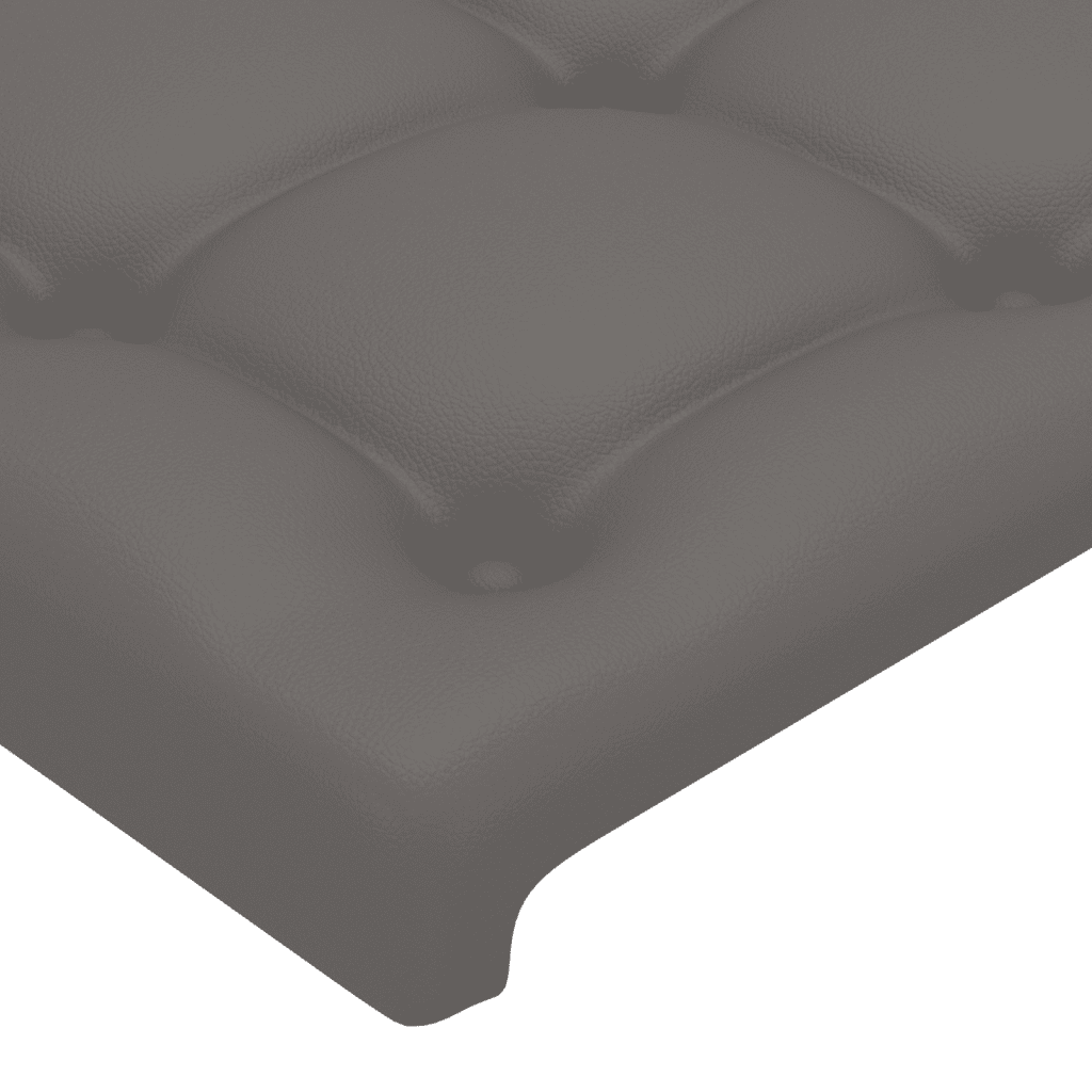 vidaXL Boxspringbett mit Matratze Grau 90x200 cm Kunstleder