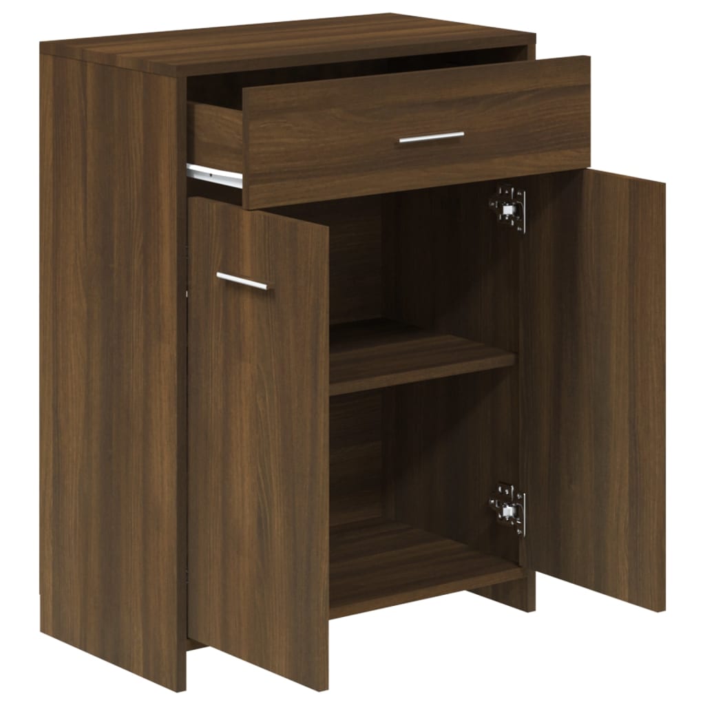 vidaXL Badezimmerschrank Braun Eichen-Optik 60x33x80 cm Holzwerkstoff