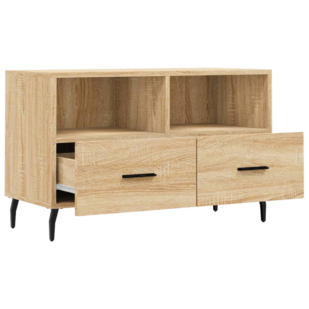 vidaXL TV-Schrank Sonoma-Eiche 80x36x50 cm Holzwerkstoff