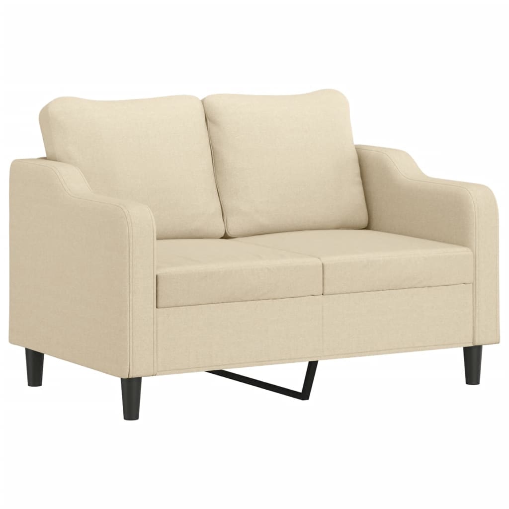 vidaXL 2-Sitzer-Sofa Creme 120 cm Stoff