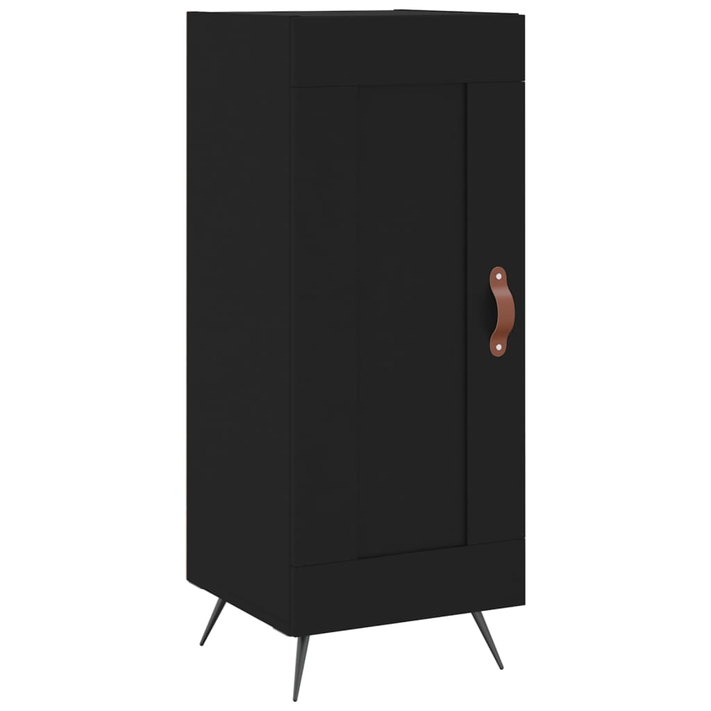 vidaXL Highboard Schwarz 34,5x34x180 cm Holzwerkstoff