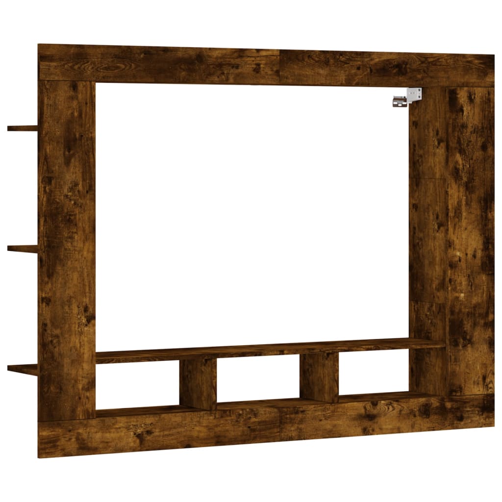 vidaXL TV-Schrank Räuchereiche 152x22x113 cm Holzwerkstoff