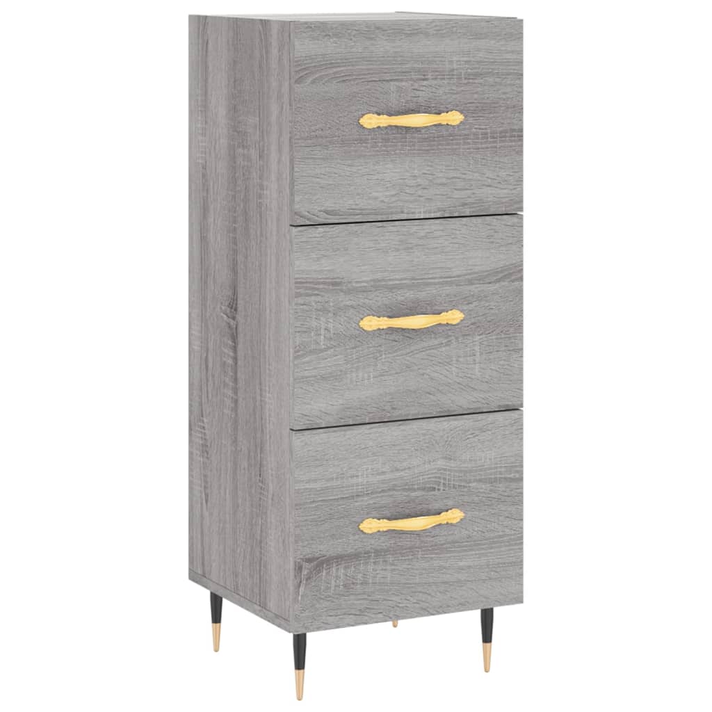 vidaXL Highboard Grau Sonoma 34,5x34x180 cm Holzwerkstoff