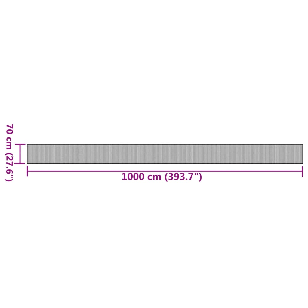 vidaXL Teppich Rechteckig Natur 70x1000 cm Bambus