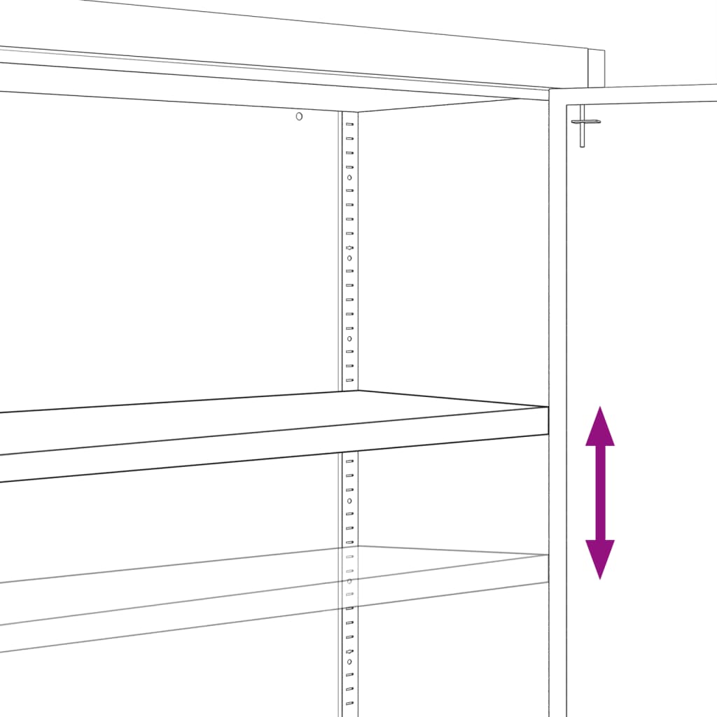 vidaXL Aktenschrank Anthrazit 90x40x70 cm Stahl