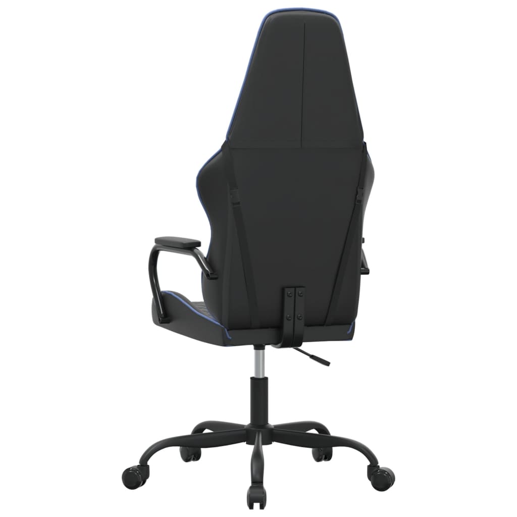 vidaXL Gaming-Stuhl mit Massagefunktion Blau und Schwarz Kunstleder