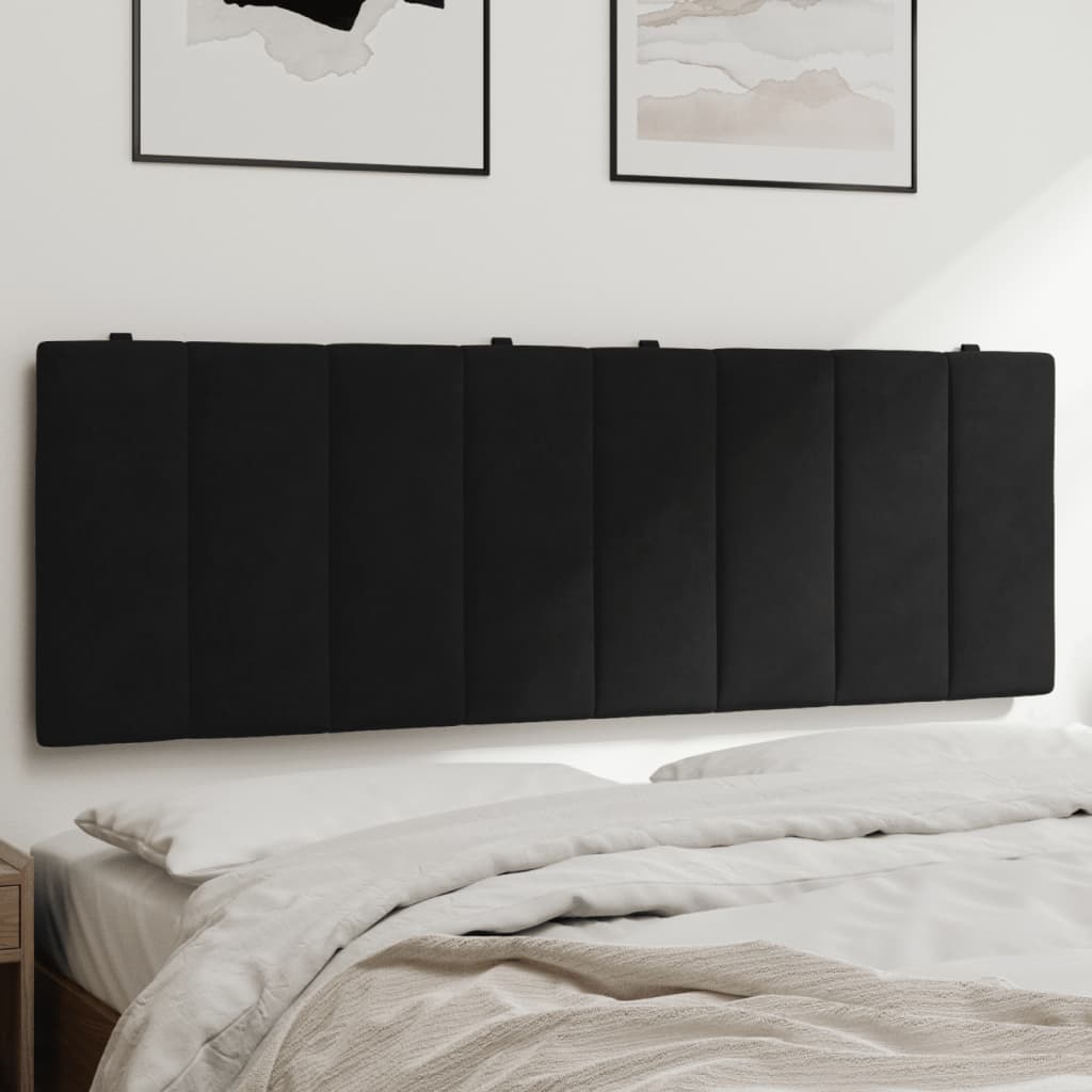 vidaXL Kopfteil-Kissen Schwarz 140 cm Samt