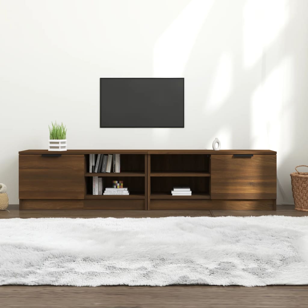 vidaXL TV-Schränke 2Stk. Braun Eichen-Optik 80x35x36,5cm Holzwerkstoff