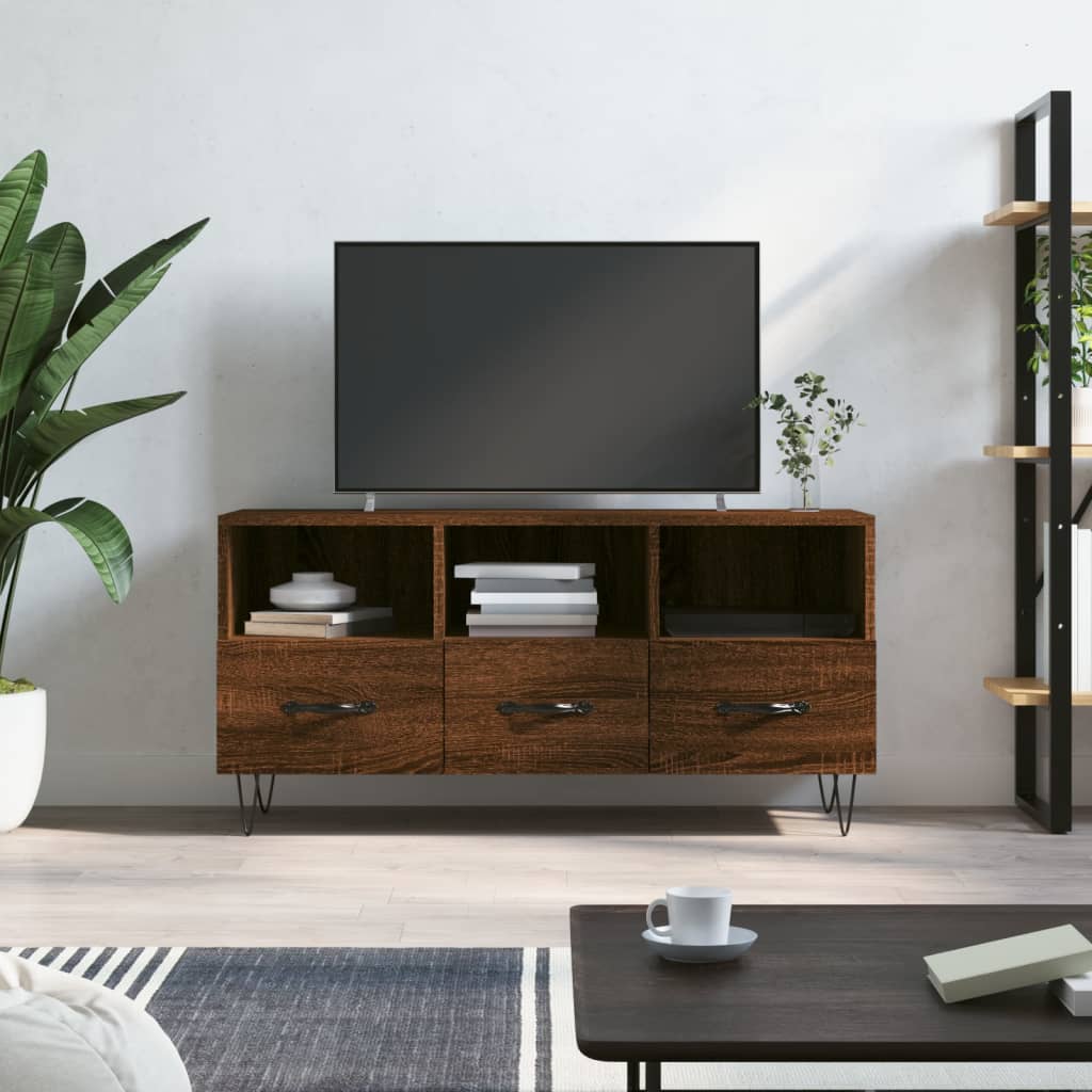 vidaXL TV-Schrank Braun Eichen-Optik 102x36x50 cm Holzwerkstoff