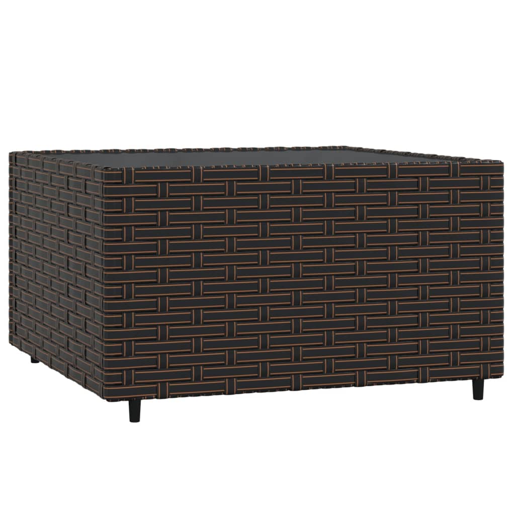 vidaXL 4-tlg. Garten-Lounge-Set mit Kissen Braun Poly Rattan