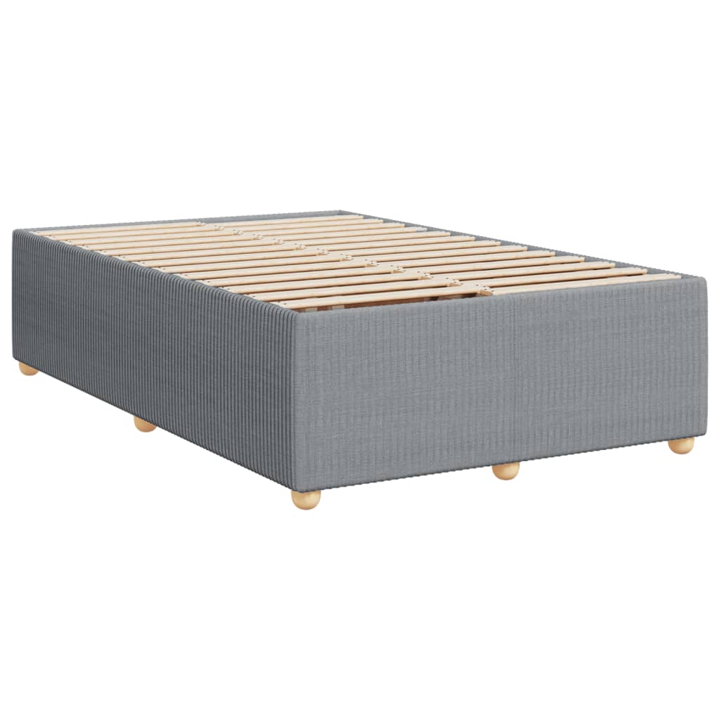 vidaXL Boxspringbett mit Matratze Hellgrau 120x190 cm Stoff