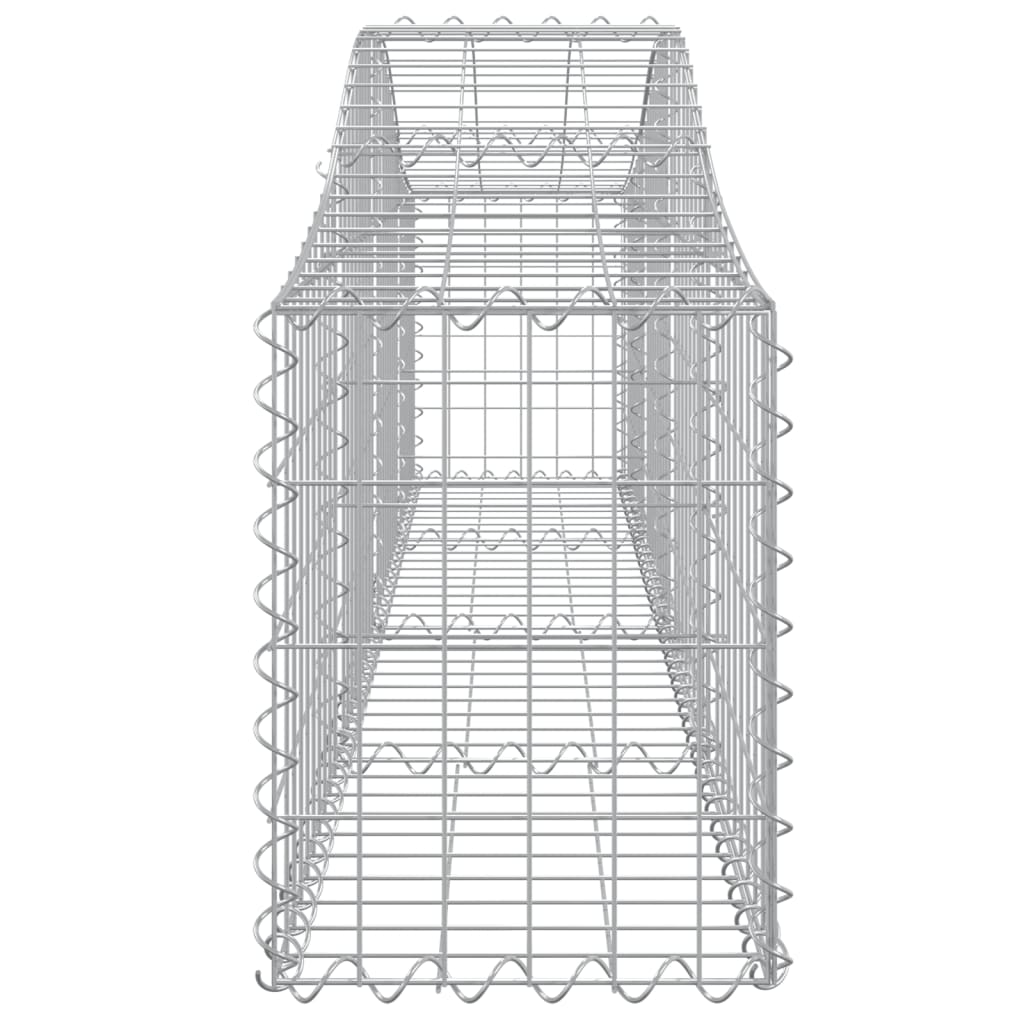 vidaXL Gabionen mit Hochbogen 12 Stk. 200x30x40/60 cm Verzinktes Eisen