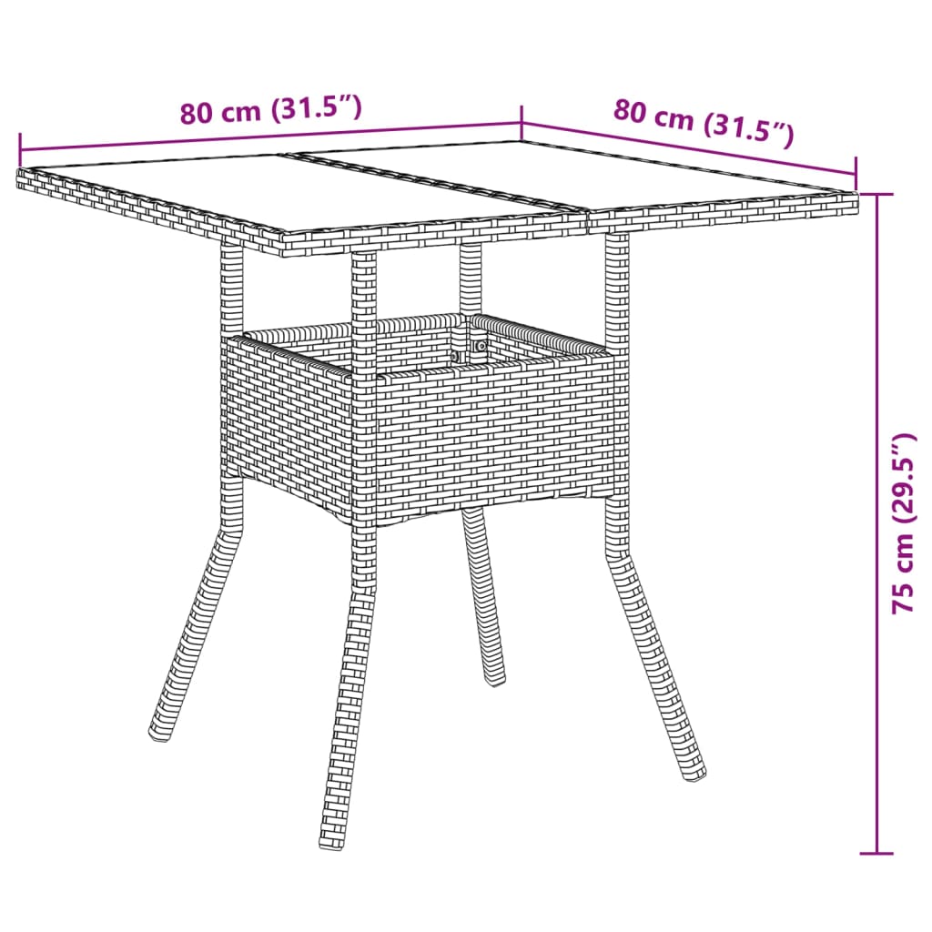 vidaXL 3-tlg. Garten-Essgruppe mit Kissen Grau Poly Rattan Akazie