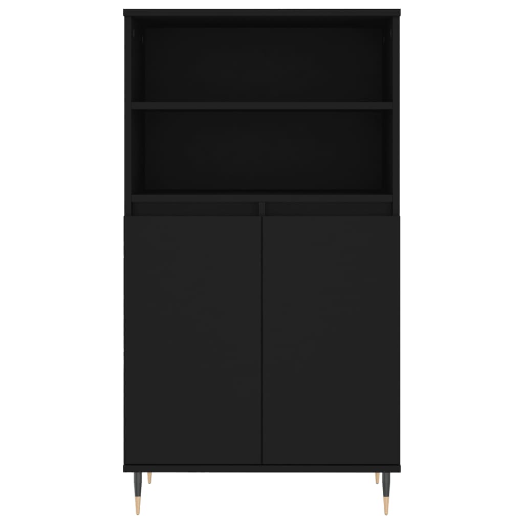 vidaXL Highboard Schwarz 60x36x110 cm Holzwerkstoff