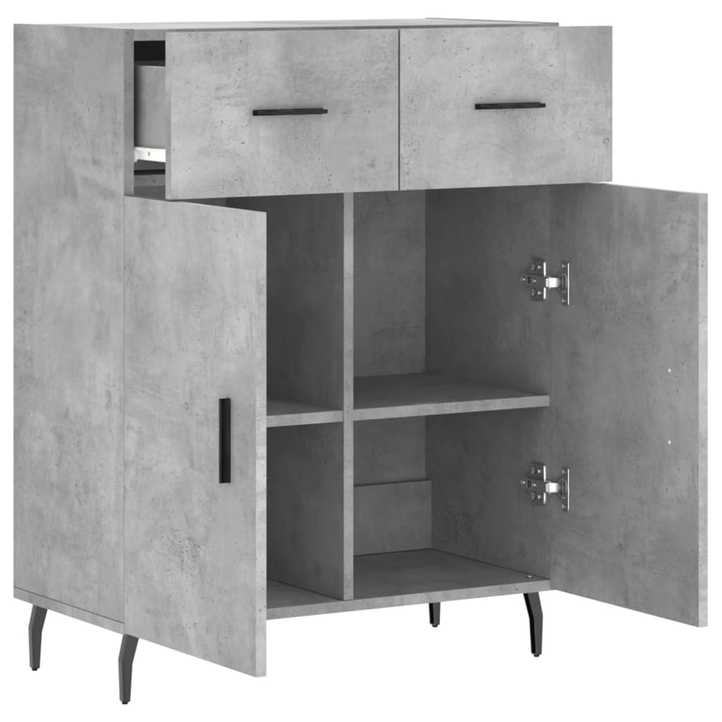 vidaXL Sideboard Betongrau 69,5x34x90 cm Holzwerkstoff