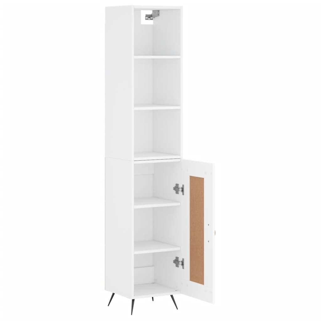 vidaXL Highboard Weiß 34,5x34x180 cm Holzwerkstoff