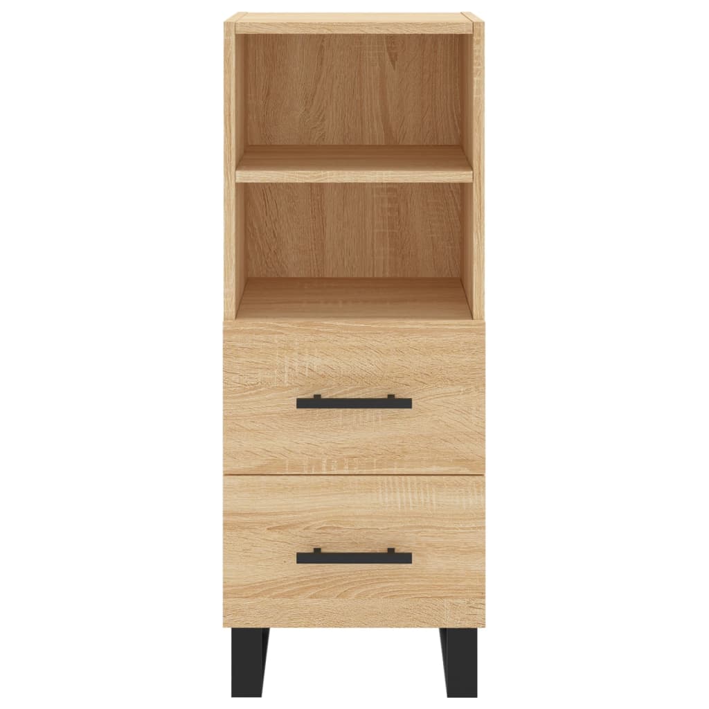 vidaXL Sideboard Sonoma-Eiche 34,5x34x90 cm Holzwerkstoff