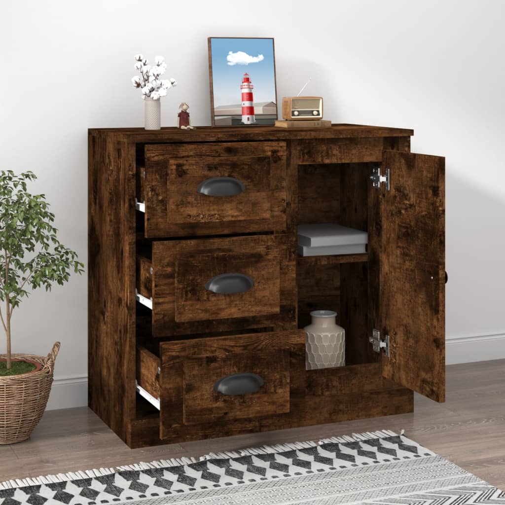 vidaXL Sideboard Räuchereiche 70x35,5x67,5 cm Holzwerkstoff