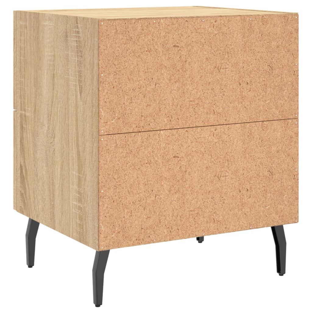 vidaXL Nachttische 2 Stk. Sonoma-Eiche 40x35x47,5 cm Holzwerkstoff