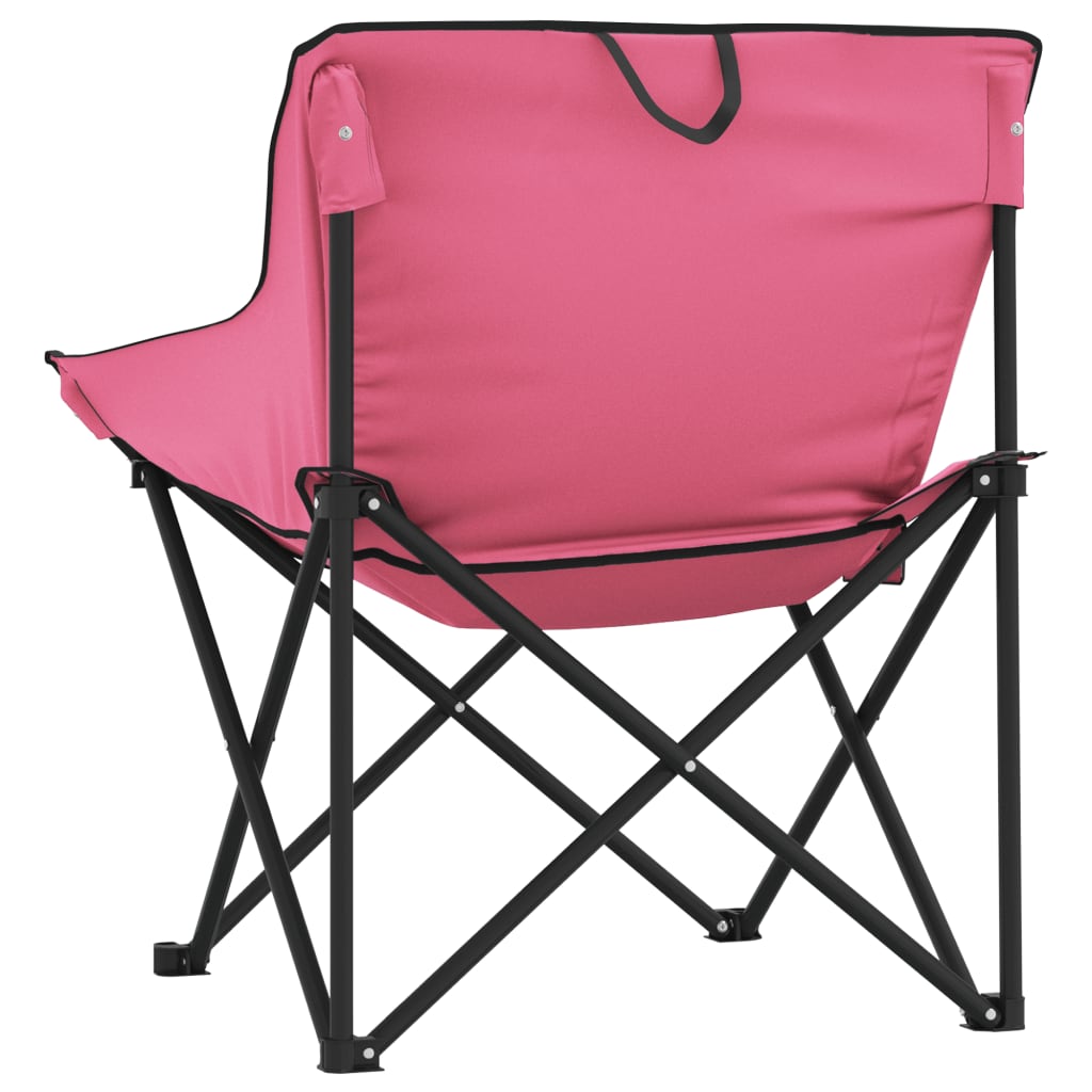 vidaXL Campingstühle 2 Stk. mit Tasche Klappbar Rosa