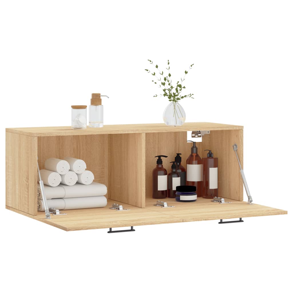 vidaXL Wandschrank Sonoma-Eiche 100x36,5x35 cm Holzwerkstoff