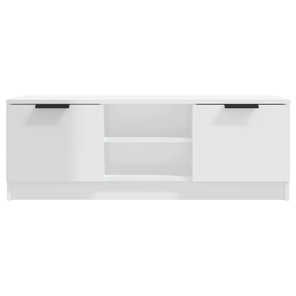 vidaXL TV-Schrank Hochglanz-Weiß 102x35x36,5 cm Holzwerkstoff