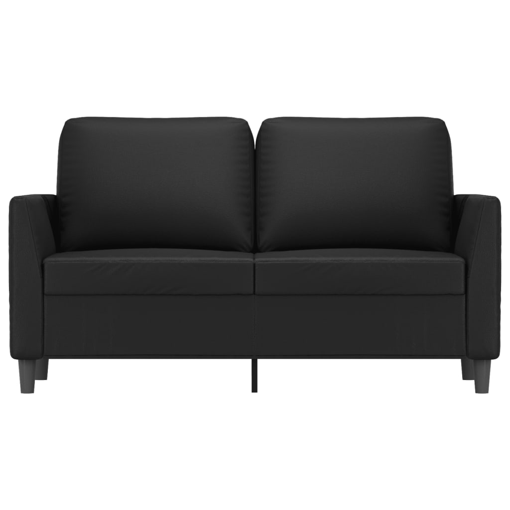 vidaXL 2-Sitzer-Sofa Schwarz 120 cm Kunstleder