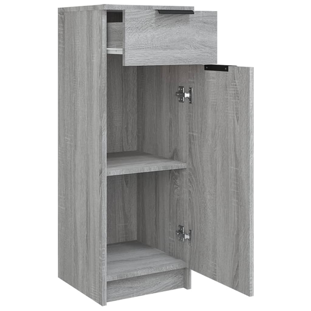 vidaXL Badschrank Grau Sonoma 32x34x90 cm Holzwerkstoff