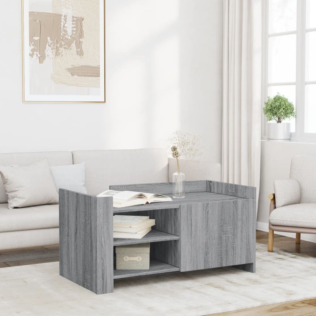 vidaXL Couchtisch Grau Sonoma 100x50x50 cm Holzwerkstoff