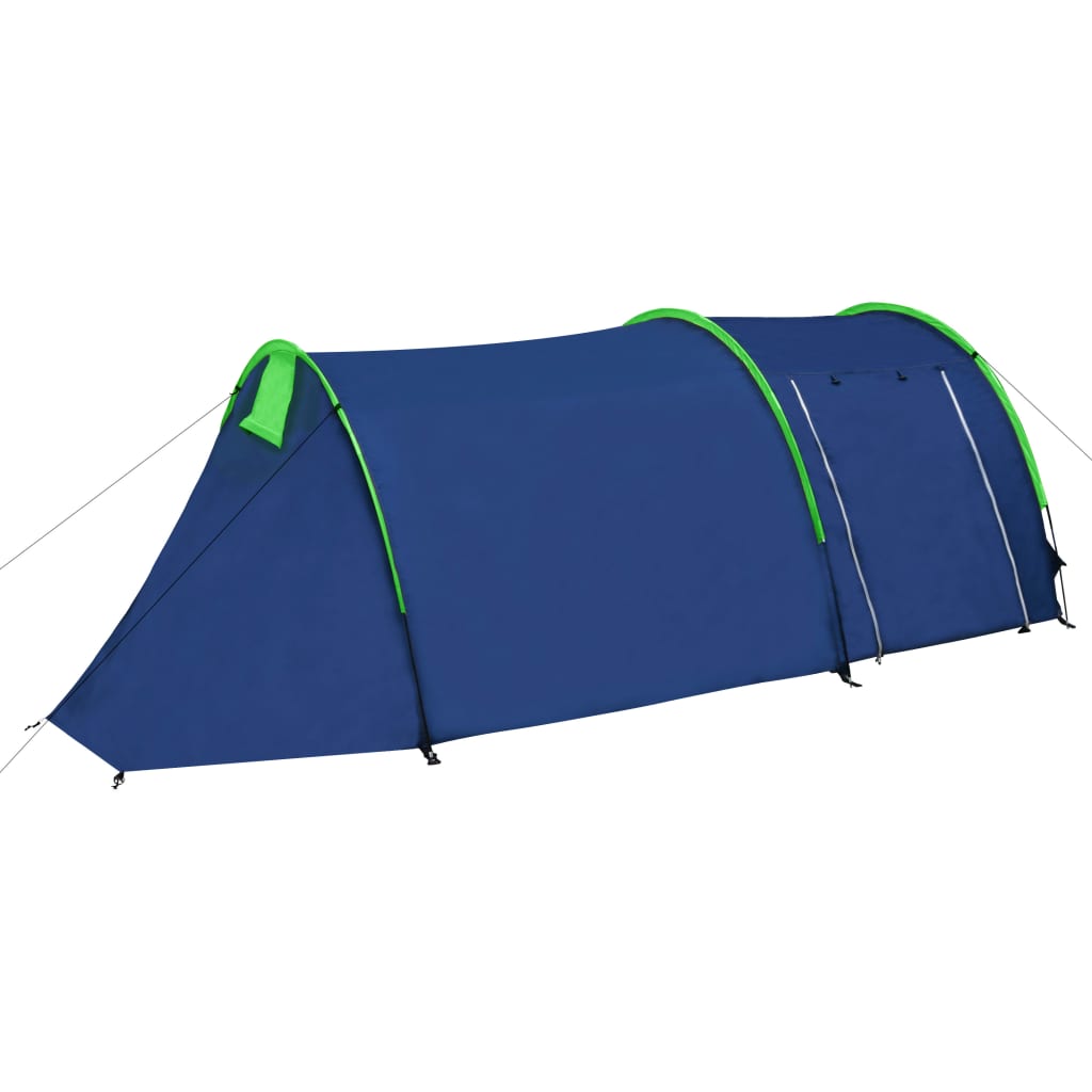 vidaXL Campingzelt 4 Personen Marineblau/Grün