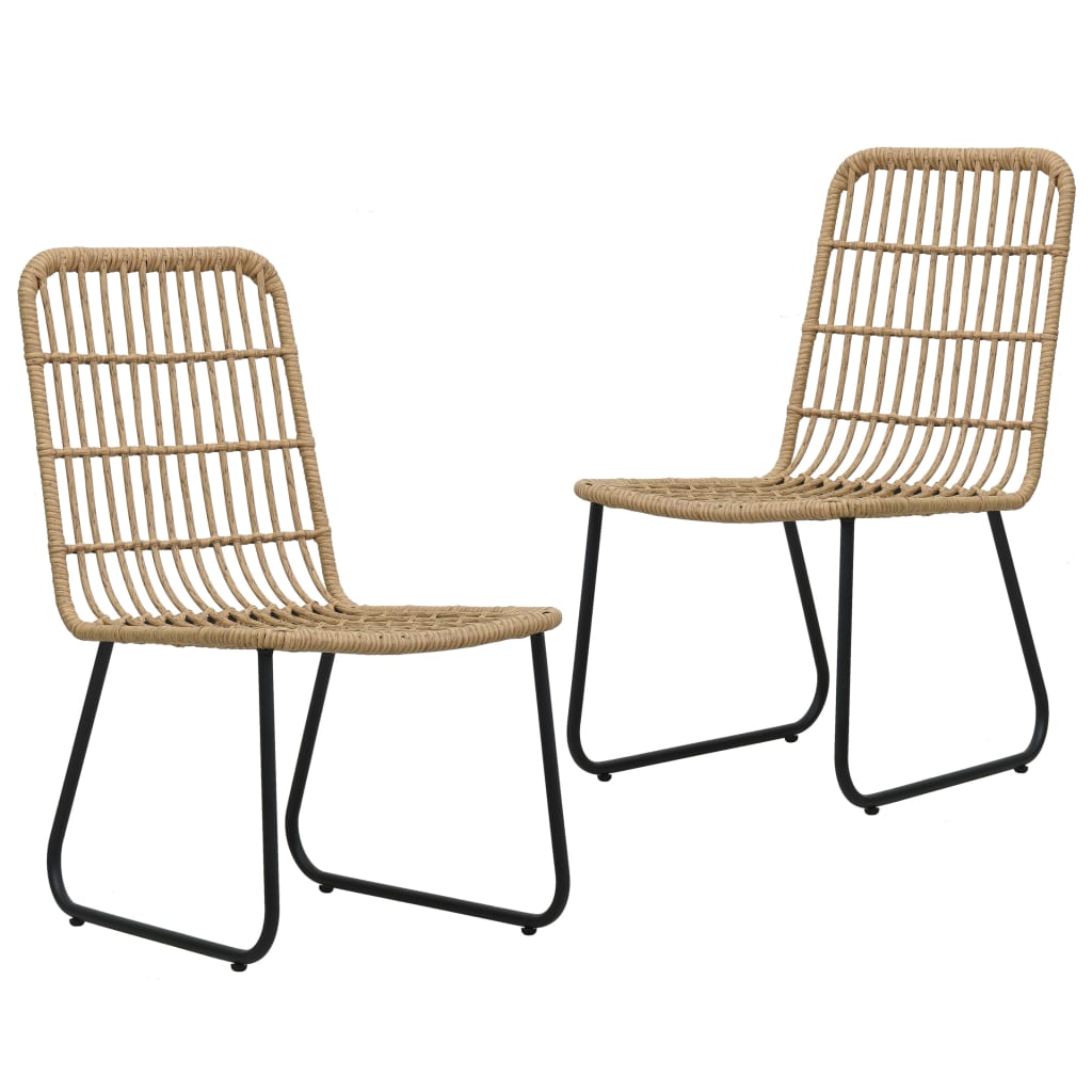 vidaXL 3-tlg. Garten-Essgruppe Poly Rattan und Glas