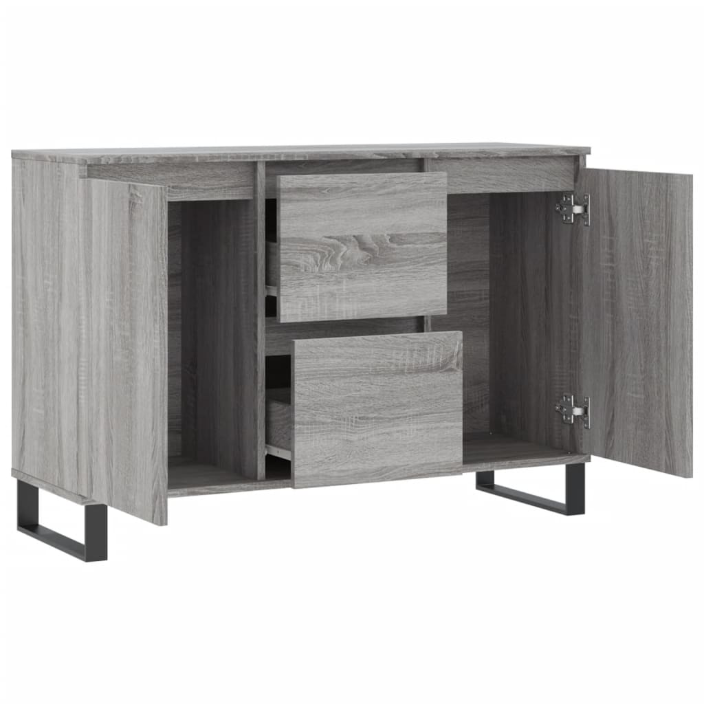 vidaXL Sideboard Grau Sonoma 104x35x70 cm Holzwerkstoff