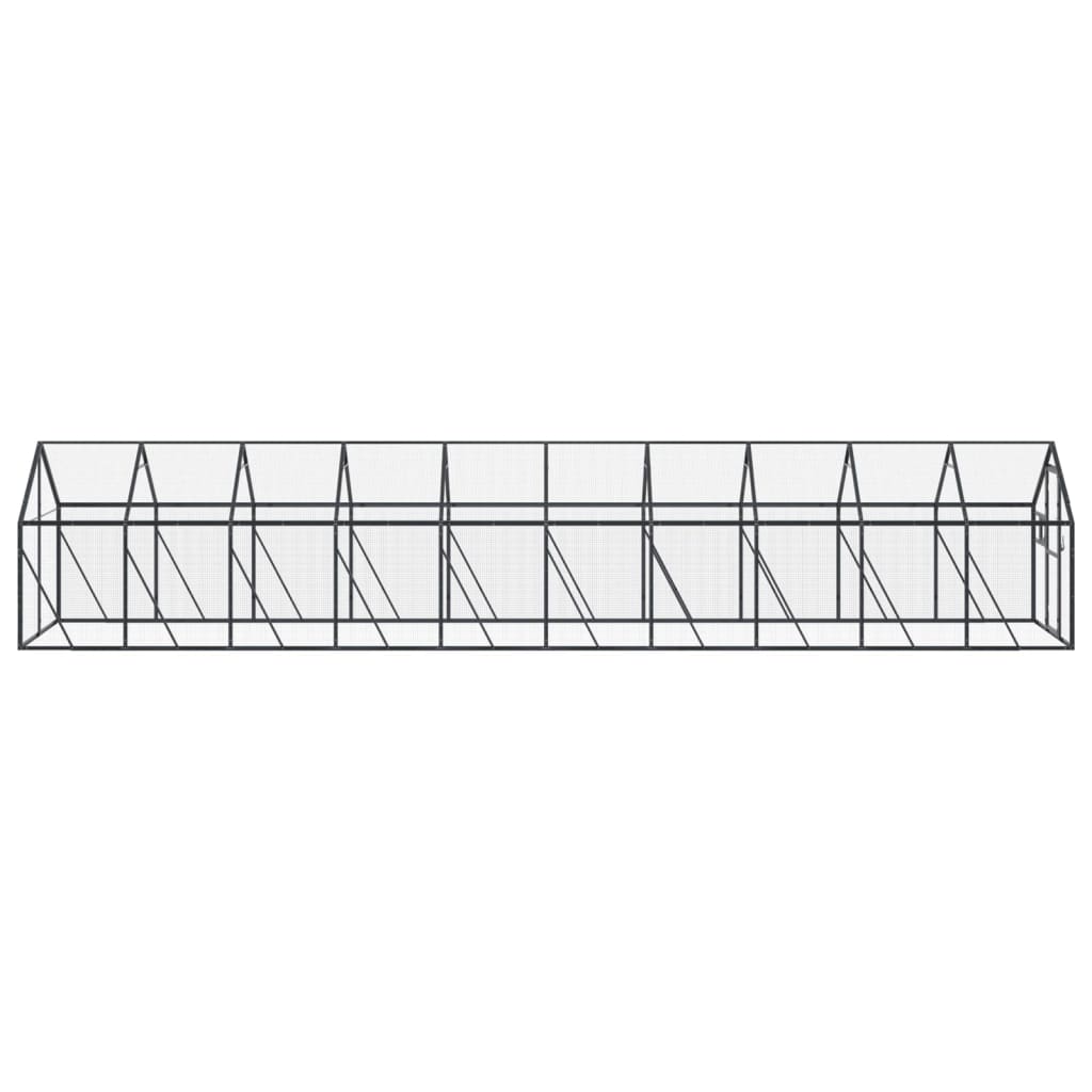 vidaXL Voliere Anthrazit 1,79x10x1,85 m Aluminium