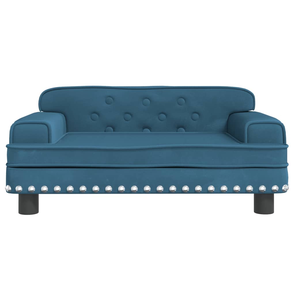 vidaXL Kindersofa Blau 70x45x30 cm Samt