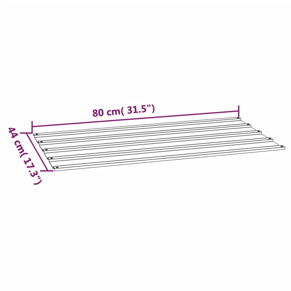 vidaXL Dachplatten 12 Stk. Rostig 80x44 cm Cortenstahl