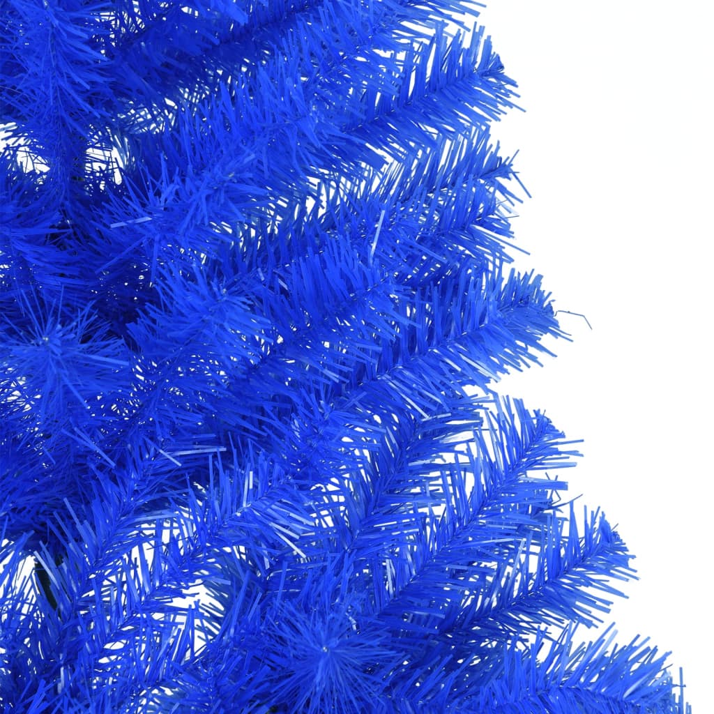 vidaXL Künstlicher Halb-Weihnachtsbaum mit Ständer Blau 240 cm PVC